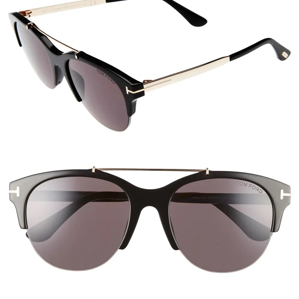 Tom Ford Aviator Adrenne Black Sunglasses - Picture 1 of 10